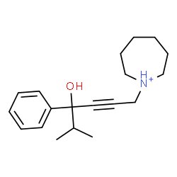 ChemSpider 2D Image | 1-(4-Hydroxy-5-methyl-4-phenyl-2-hexyn-1-yl)azepanium | C19H28NO
