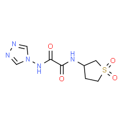 ChemSpider 2D Image | N-(1,1-Dioxidotetrahydro-3-thiophenyl)-N'-(4H-1,2,4-triazol-4-yl)ethanediamide | C8H11N5O4S