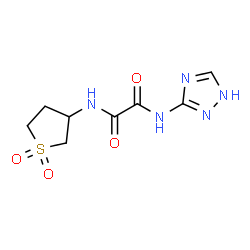 ChemSpider 2D Image | N-(1,1-Dioxidotetrahydro-3-thiophenyl)-N'-(1H-1,2,4-triazol-3-yl)ethanediamide | C8H11N5O4S