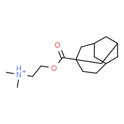 ChemSpider 2D Image | N,N-Dimethyl-2-[(tricyclo[4.3.1.1~3,8~]undec-3-ylcarbonyl)oxy]ethanaminium | C16H28NO2