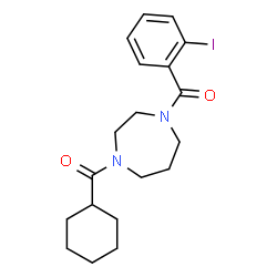 ChemSpider 2D Image | Cyclohexyl[4-(2-iodobenzoyl)-1,4-diazepan-1-yl]methanone | C19H25IN2O2