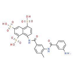 ChemSpider 2D Image | 8-({3-[(3-Aminobenzoyl)amino]-4-methylbenzoyl}amino)-1,3,5-naphthalenetrisulfonic acid | C25H21N3O11S3