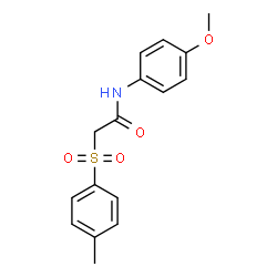 ChemSpider 2D Image | N-(4-Methoxyphenyl)-2-[(4-methylphenyl)sulfonyl]acetamide | C16H17NO4S