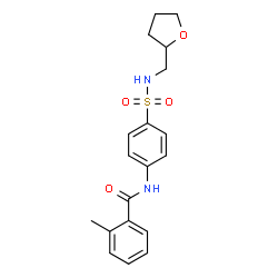 ChemSpider 2D Image | 2-Methyl-N-{4-[(tetrahydro-2-furanylmethyl)sulfamoyl]phenyl}benzamide | C19H22N2O4S