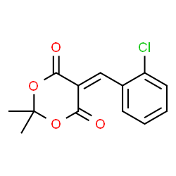ChemSpider 2D Image | 5-(2-Chlorobenzylidene)-2,2-dimethyl-1,3-dioxane-4,6-dione | C13H11ClO4