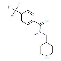 ChemSpider 2D Image | N-Methyl-N-(tetrahydro-2H-pyran-4-ylmethyl)-4-(trifluoromethyl)benzamide | C15H18F3NO2