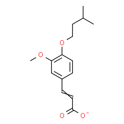 ChemSpider 2D Image | 3-[3-Methoxy-4-(3-methylbutoxy)phenyl]acrylate | C15H19O4