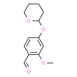 ChemSpider 2D Image | 4-Tetrahydropyranoxy-2-methoxybenzaldehyde | C13H16O4