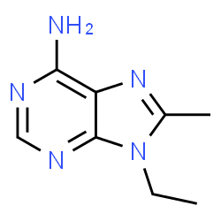 ChemSpider 2D Image | 9-Ethyl-8-methyl-9H-purin-6-amine | C8H11N5