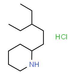 ChemSpider 2D Image | 2-(3-Ethylpentyl)piperidine hydrochloride (1:1) | C12H26ClN