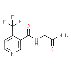 ChemSpider 2D Image | N-(4-TRIFLUOROMETHYLNICOTINOYL)GLYCINAMIDE | C9H8F3N3O2