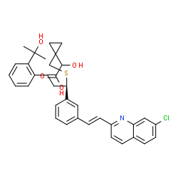 ChemSpider 2D Image | ? hydroxy montelukast | C35H36ClNO4S