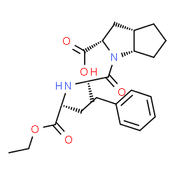 ChemSpider 2D Image | (2S,3AS,6AS)-1-((2R)-2-(((1S)-1-(ETHOXYCARBONYL)-3-PHENYLPROPYL)AMINO)PROPANOYL)OCTAHYDROCYCLOPENTA(B)PYRROLE-2-CARBOXYLIC ACID | C23H32N2O5