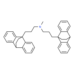 ChemSpider 2D Image | N-Methyl-3-(tetracyclo[6.6.2.0~2,7~.0~9,14~]hexadeca-2,4,6,9,11,13-hexaen-1-yl)-N-[3-(tetracyclo[6.6.2.0~2,7~.0~9,14~]hexadeca-2,4,6,9,11,13-hexaen-1-yl)propyl]-1-propanamine | C39H41N