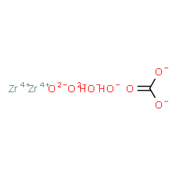 ChemSpider 2D Image | oxygen(2-);zirconium(4+);carbonate;dihydroxide | CH2O7Zr2