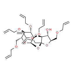 ChemSpider 2D Image | 1',2,3,3',4,6,6'-HEPTA-O-ALLYLSUCROSE | C33H50O11