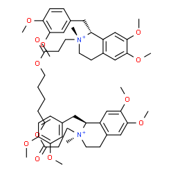 ChemSpider 2D Image | (1R,2R,1'S,2'S)-2,2'-{1,5-Pentanediylbis[oxy(3-oxo-3,1-propanediyl)]}bis[1-(3,4-dimethoxybenzyl)-6,7-dimethoxy-2-methyl-1,2,3,4-tetrahydroisoquinolinium] | C53H72N2O12