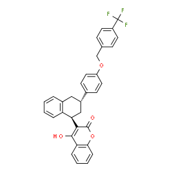 ChemSpider 2D Image | trans-flocoumafen | C33H25F3O4