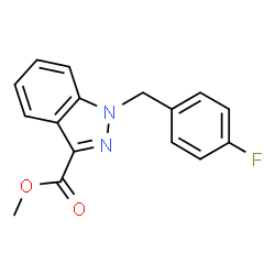 ChemSpider 2D Image | Methyl 1-(4-fluorobenzyl)-1H-indazole-3-carboxylate | C16H13FN2O2