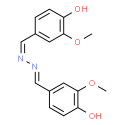 ChemSpider 2D Image | 4-{(E)-[(2Z)-(4-Hydroxy-3-methoxybenzylidene)hydrazono]methyl}-2-methoxyphenol | C16H16N2O4