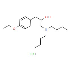 ChemSpider 2D Image | 1-(Dibutylamino)-3-(4-ethoxyphenyl)-2-propanol hydrochloride (1:1) | C19H34ClNO2