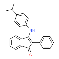 ChemSpider 2D Image | 3-[(4-Isopropylphenyl)amino]-2-phenyl-1H-inden-1-one | C24H21NO