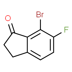 ChemSpider 2D Image | 7-Bromo-6-fluoro-1-indanone | C9H6BrFO