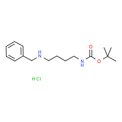 ChemSpider 2D Image | 2-Methyl-2-propanyl [4-(benzylamino)butyl]carbamate hydrochloride (1:1) | C16H27ClN2O2