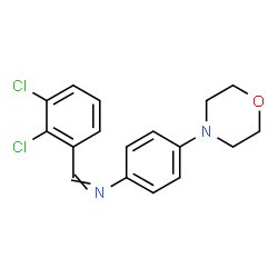ChemSpider 2D Image | 1-(2,3-Dichlorophenyl)-N-[4-(4-morpholinyl)phenyl]methanimine | C17H16Cl2N2O