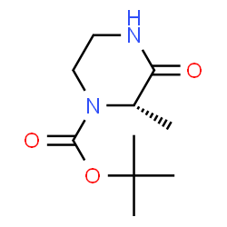 ChemSpider 2D Image | (S)-tert-Butyl 2-methyl-3-oxopiperazine-1-carboxylate | C10H18N2O3