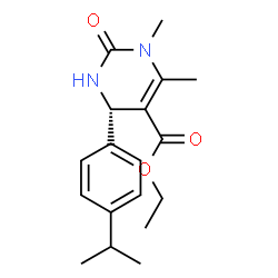 ChemSpider 2D Image | Ethyl (4S)-4-(4-isopropylphenyl)-1,6-dimethyl-2-oxo-1,2,3,4-tetrahydro-5-pyrimidinecarboxylate | C18H24N2O3