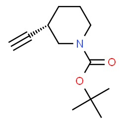 ChemSpider 2D Image | 1,1-Dimethylethyl (3S)-3-ethynyl-1-piperidinecarboxylate | C12H19NO2