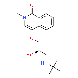 ChemSpider 2D Image | 4-{(2R)-2-Hydroxy-3-[(2-methyl-2-propanyl)amino]propoxy}-2-methyl-1(2H)-isoquinolinone | C17H24N2O3