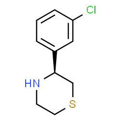 ChemSpider 2D Image | (3S)-3-(3-Chlorophenyl)thiomorpholine | C10H12ClNS