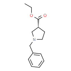 ChemSpider 2D Image | Ethyl (3R)-1-benzyl-3-pyrrolidinecarboxylate | C14H19NO2