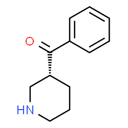 ChemSpider 2D Image | Phenyl[(3R)-3-piperidinyl]methanone | C12H15NO