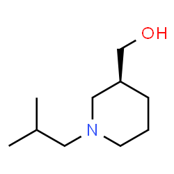 ChemSpider 2D Image | [(3S)-1-Isobutyl-3-piperidinyl]methanol | C10H21NO