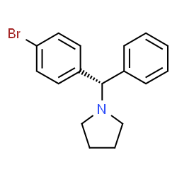 ChemSpider 2D Image | 1-[(S)-(4-Bromophenyl)(phenyl)methyl]pyrrolidine | C17H18BrN