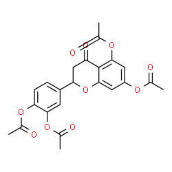 ChemSpider 2D Image | 4-(5,7-Diacetoxy-4-oxo-3,4-dihydro-2H-chromen-2-yl)-1,2-phenylene diacetate | C23H20O10