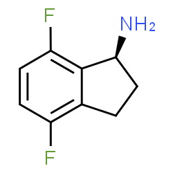 ChemSpider 2D Image | (1S)-4,7-Difluoro-1-indanamine | C9H9F2N