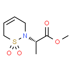 ChemSpider 2D Image | Methyl (2S)-2-(1,1-dioxido-3,6-dihydro-2H-1,2-thiazin-2-yl)propanoate | C8H13NO4S