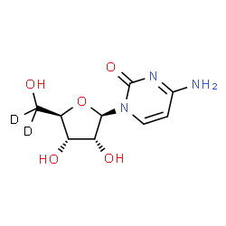 ChemSpider 2D Image | (C~5~',C~5~'-~2~H_2_)Cytidine | C9H11D2N3O5