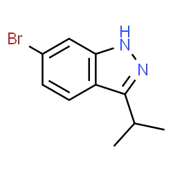 ChemSpider 2D Image | 6-Bromo-3-isopropyl-1H-indazole | C10H11BrN2