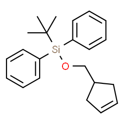 ChemSpider 2D Image | tert-Butyl(cyclopent-3-en-1-ylmethoxy)diphenylsilane | C22H28OSi