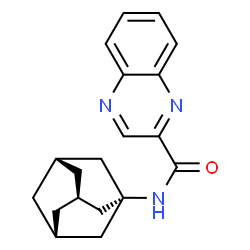 ChemSpider 2D Image | N-[(1R,3R,5S,7r)-Adamantan-1-yl]-2-quinoxalinecarboxamide | C19H21N3O
