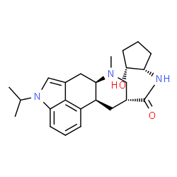 ChemSpider 2D Image | (8beta,10beta)-N-[(1S,2R)-2-Hydroxycyclopentyl]-1-isopropyl-6-methylergoline-8-carboxamide | C24H33N3O2