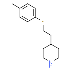 ChemSpider 2D Image | 4-{2-[(4-Methylphenyl)sulfanyl]ethyl}piperidine | C14H21NS