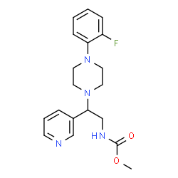 ChemSpider 2D Image | Methyl {2-[4-(2-fluorophenyl)-1-piperazinyl]-2-(3-pyridinyl)ethyl}carbamate | C19H23FN4O2