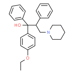 ChemSpider 2D Image | 1-(4-Ethoxyphenyl)-1,2-diphenyl-3-(1-piperidinyl)-1-propanol | C28H33NO2