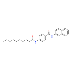 ChemSpider 2D Image | 4-(Decanoylamino)-N-(2-naphthyl)benzamide | C27H32N2O2